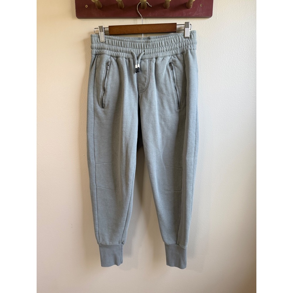 Fundamental Coast Mens Gray Fleece Joggers Sweatpants Medium Zipper Pockets